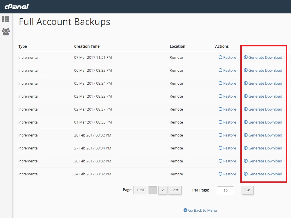 How to Download a Full backup of the Hosting Account